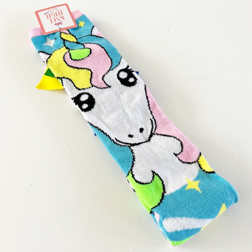Unicorn Knee High colorful Socks